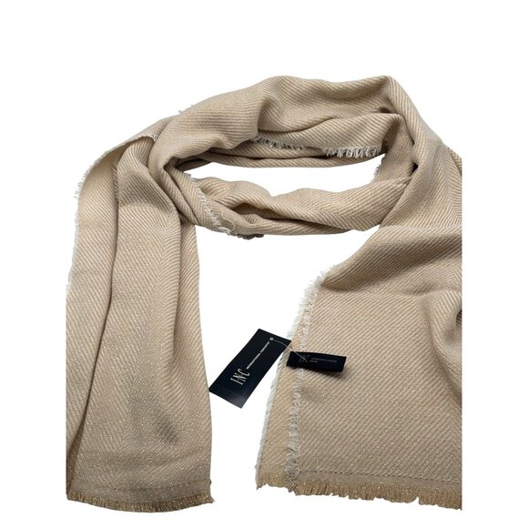 Inc International Concepts Two-Tone Shine Scarf / Wrap, Sand - Picture 3 of 9